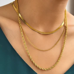 Stainless Steel Necklaces Exquisite New Popular Tassel Necklace Layer Chain Necklace For Women Jewelry Party Ladies Gifts New in