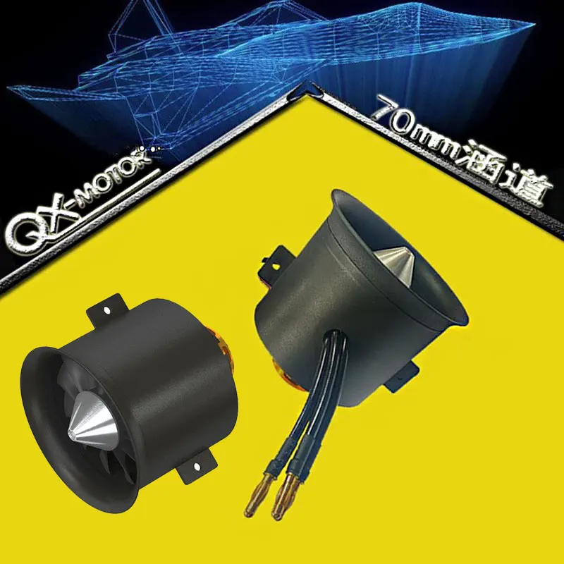 

QX-MOTOR CW CCW 70mm EDF 12 Blades Ducted Fan with QF3027 Brushless Motor for RC Multirotor Helicopter Drone Fixed-wing Parts
