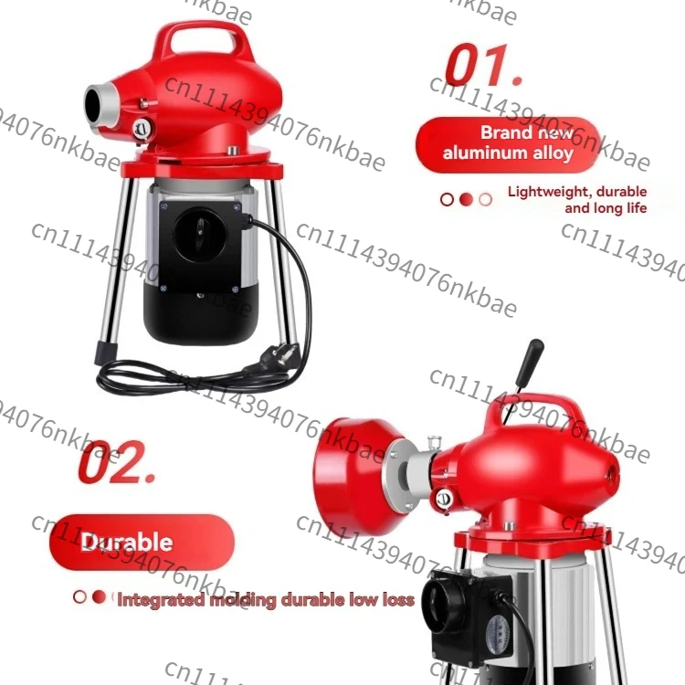 110V/220V Electric Drain Cleaner Machine, Flexible Snake Cable 12.5-19.5m, Home Toilet Sewer Unclogging Plumbing Tool - view 5