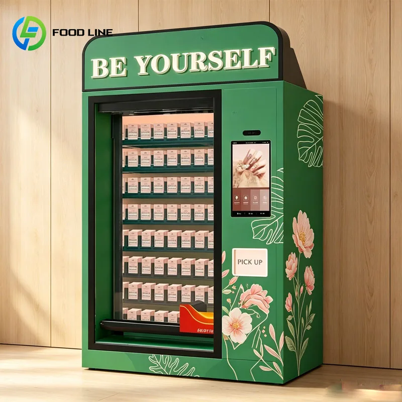 Smart Beauty Vending Machine Nail Art Cosmetic Dispenser Automatic Touch Screen Retail Kiosk For Mall Airport Customized