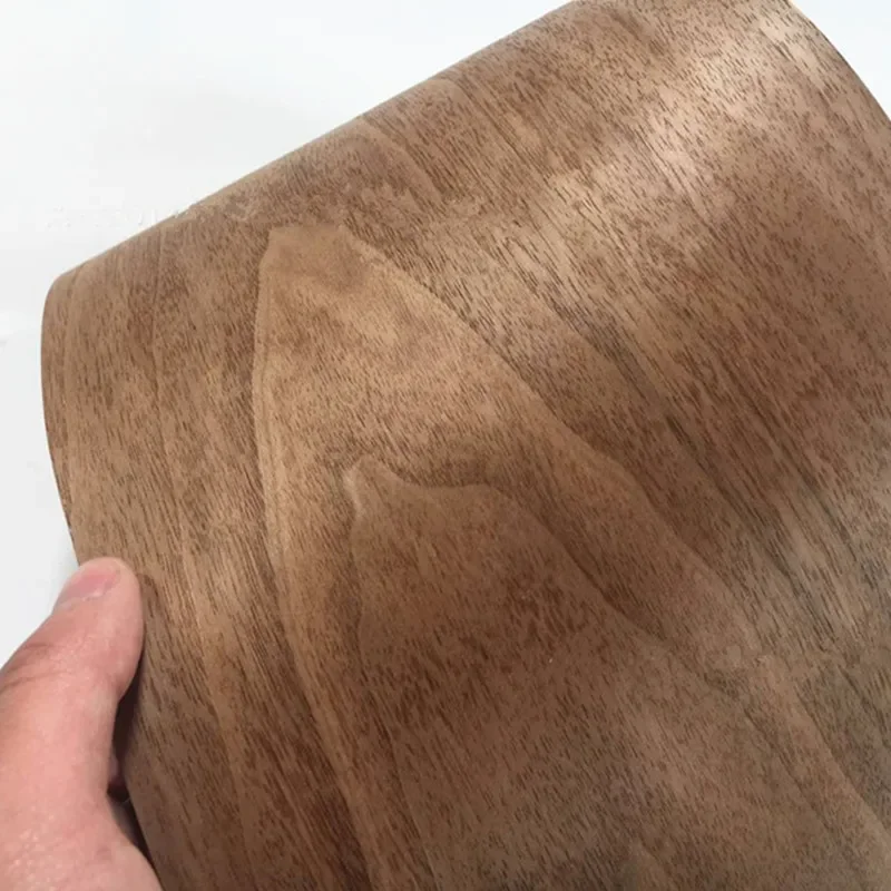 1 Rolle 250cm Natürliches Schwarznuss-Furnier für Holzmöbel, Dünne Holzfolie für Lautsprechergehäuse, DIY-Gitarrenverkleidung, Treibholz-Dekoration