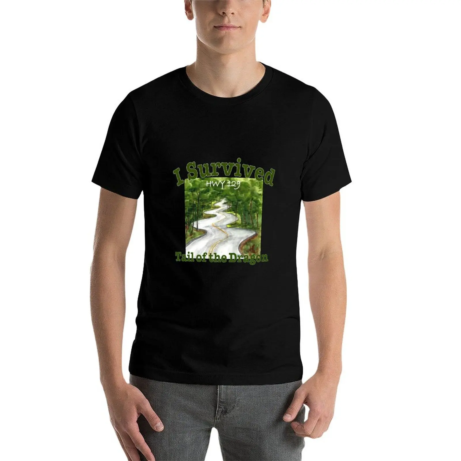 

I Survived Tail of the Dragon, Hwy 129 T-Shirt t shirt man casual t shirts for man graphic vintage T-Shirt