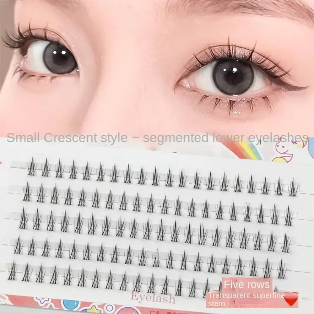 1:1 Reduction Eyelashes Single Cluster False Eyelashes Transparent Stem 80clusters Grafting False Eyelashes Big Eyes Effect