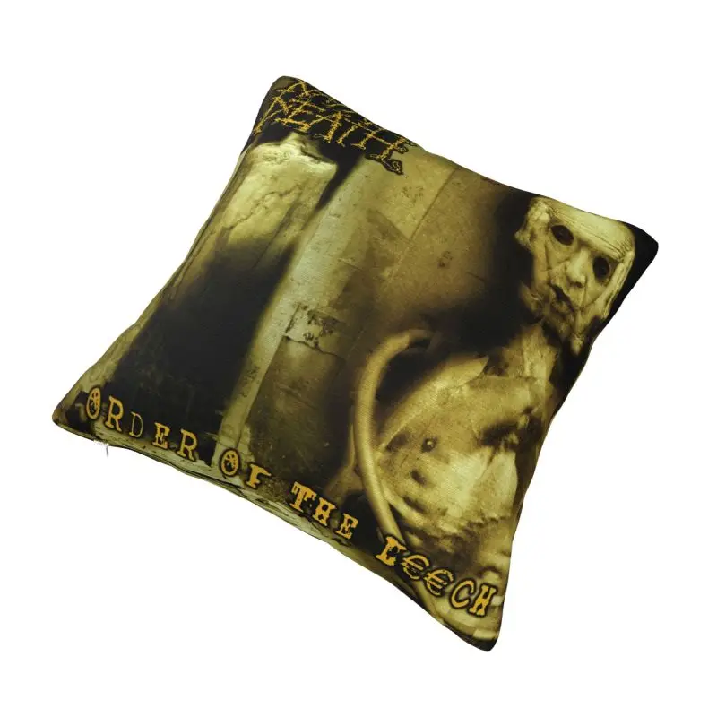 Juste de coussin personnalisée avec bande de métal, taie d'oreiller carrée, décoration de salon, noir, Napalm, Death Grindcore