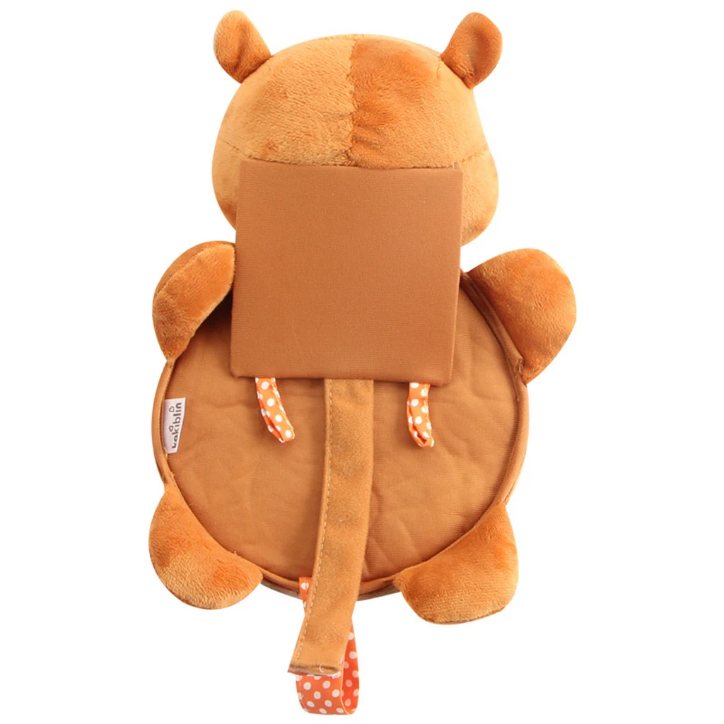 Plush Car Safety Mirror with Animal Design Back Seat Rearview for Infant Child Stroller Hanging