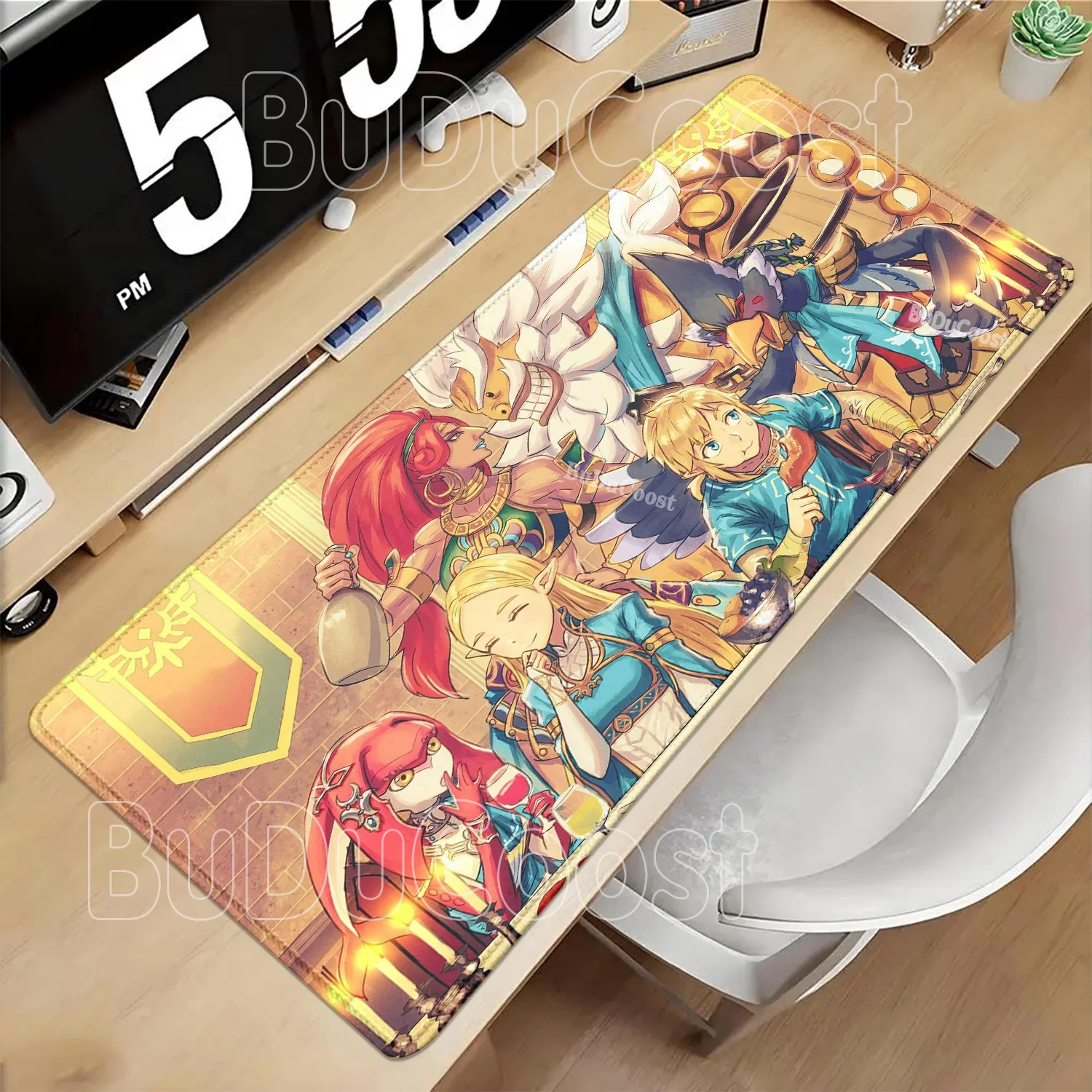 Zelda Desk Setup - เซลดาส ออฟ เลเจนด์ส XXL HD พิมพ์ลายแผ่นรองเมาส์