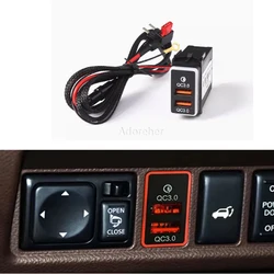 Car Charger QC3.0 Dual USB Interface Data Transfer Adapter for Nissan Qashqai For Tiida For Teana Sunny
