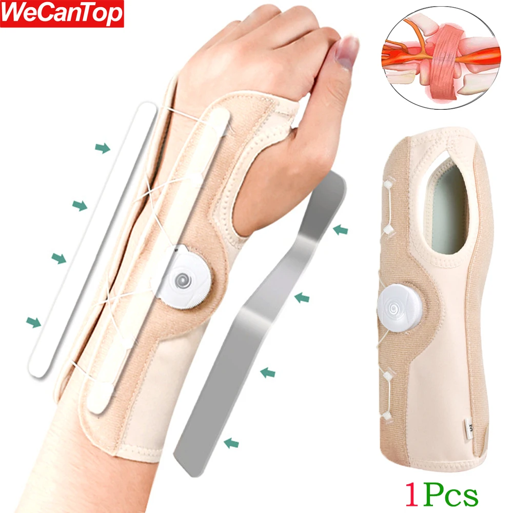 

1 шт. бандаж на запястье для запястного туннеля, бандаж для ночного сна с наконечниками и регулируемой ручкой, бандаж на запястье для растяжения