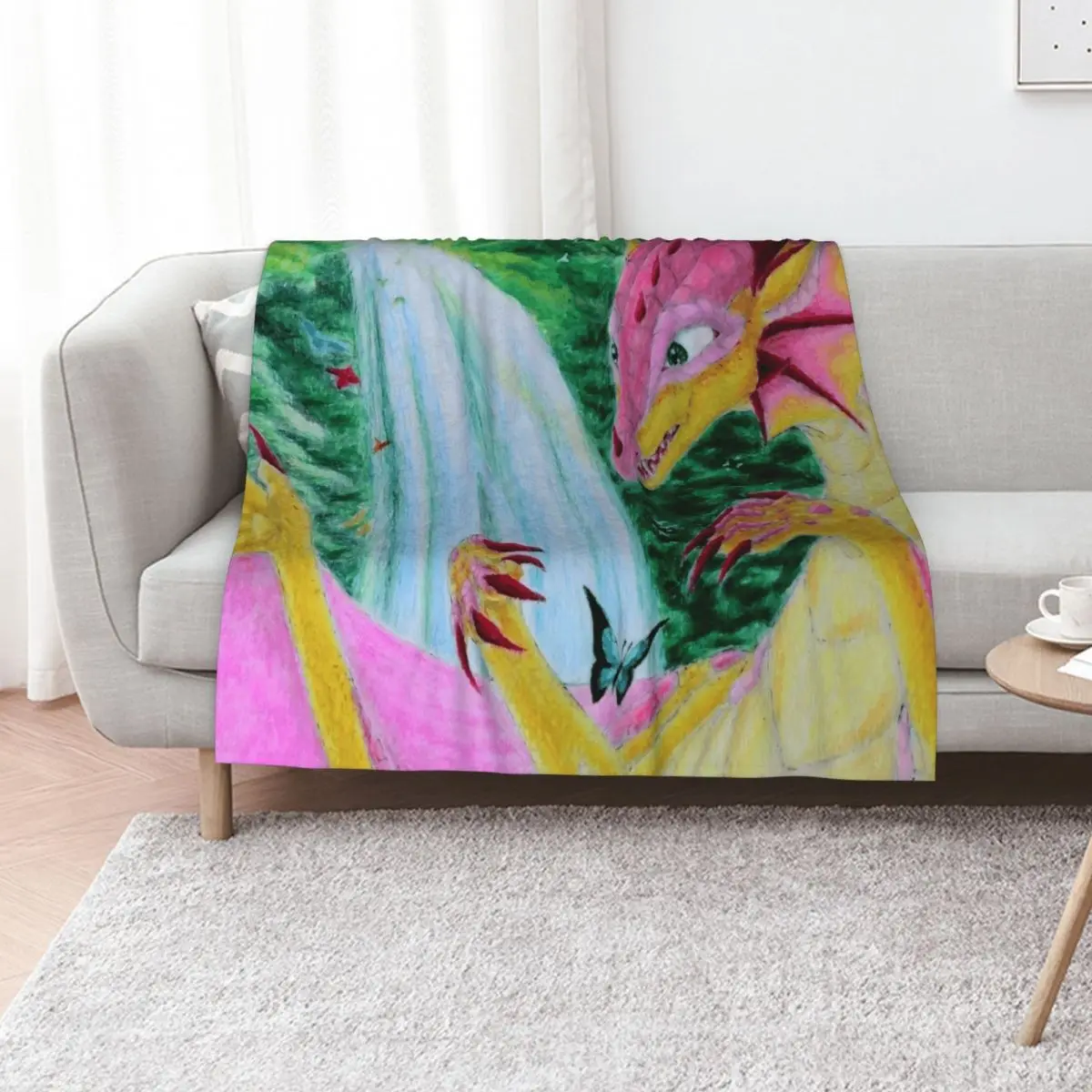 Kinkajou Jade Winglet - Wings of Fire Throw Blanket Furry Kid'S Plaid Single Weighted Summer Blankets