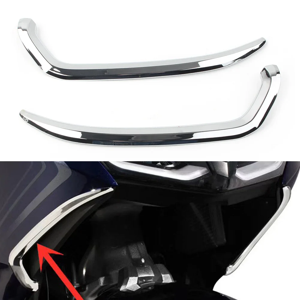 GL1800 Chrome Motorcycle Front Vertical Vent Trim For Honda Goldwing Gold Wing GL 1800 2018 2019 2020 Accessories