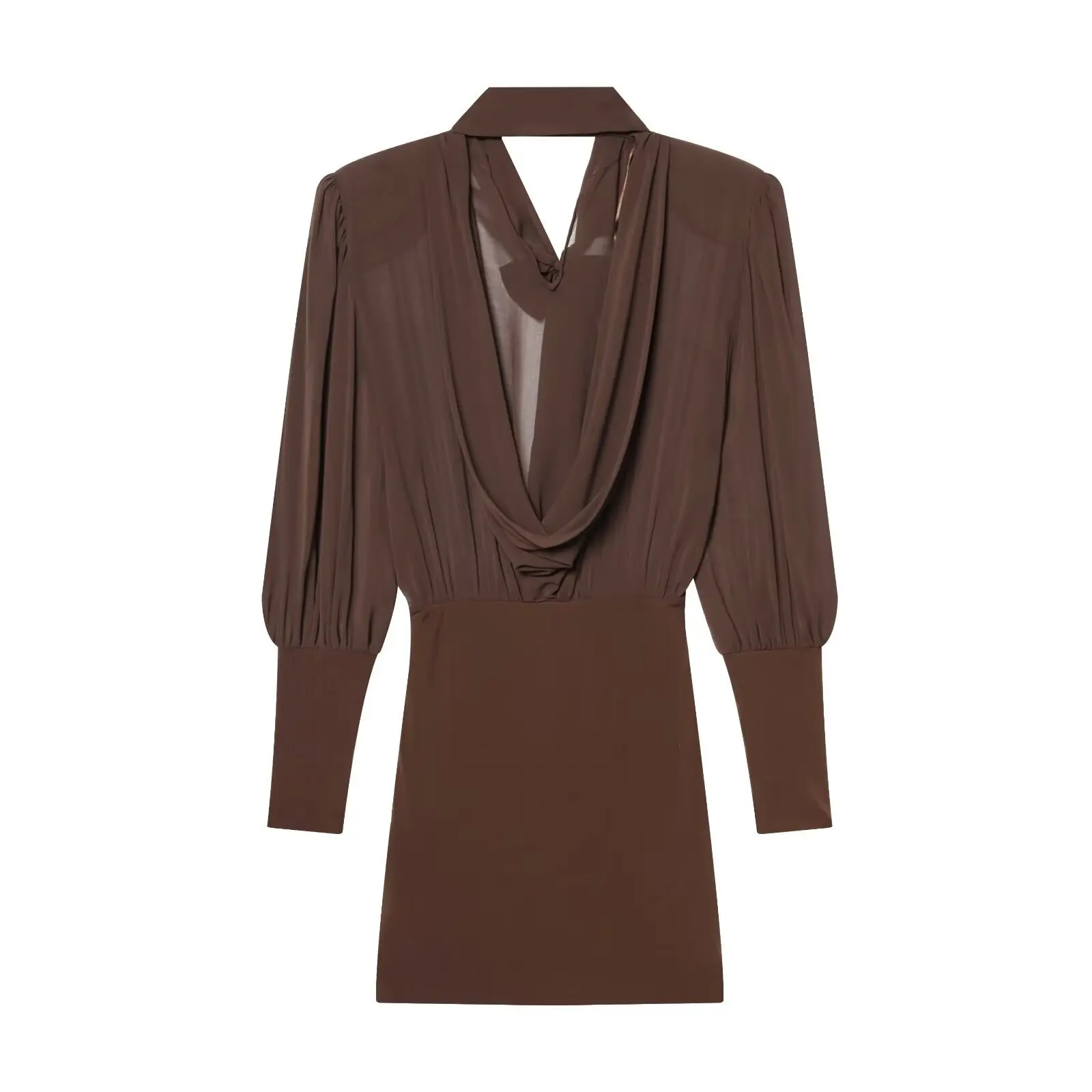 Jenny & Dave Minimalista Francese Elegante Chiffon Abito Lavorato A Maglia Festa Di Natale Mini Vestito Sexy 2026 Primavera Moda Abiti Wo