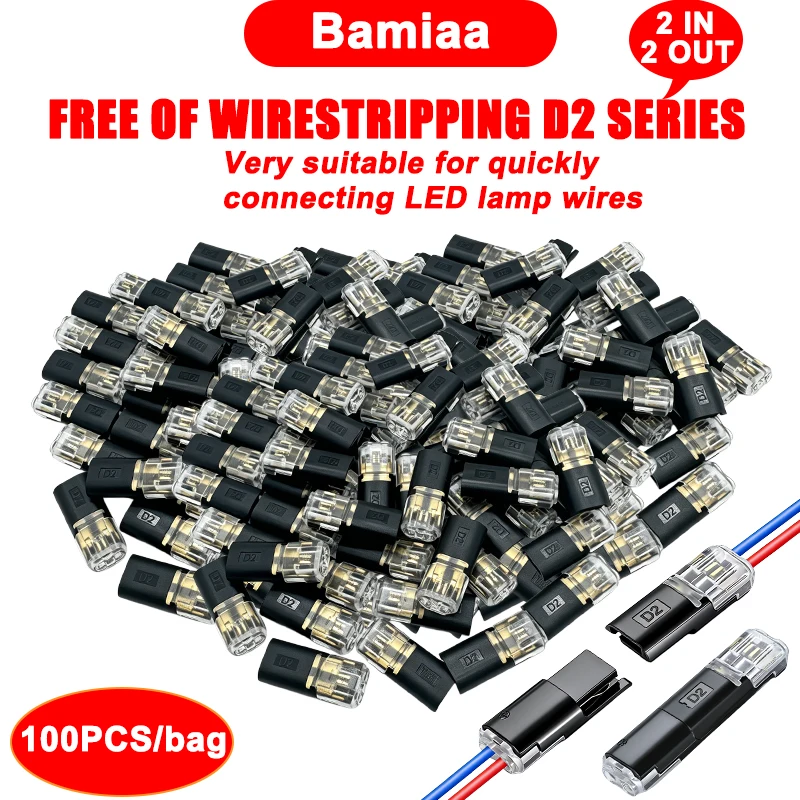 100pcs/20pcs， Quick three pin terminal, three pin insertion connector, quick connect, DIY accessory, PVC insulation