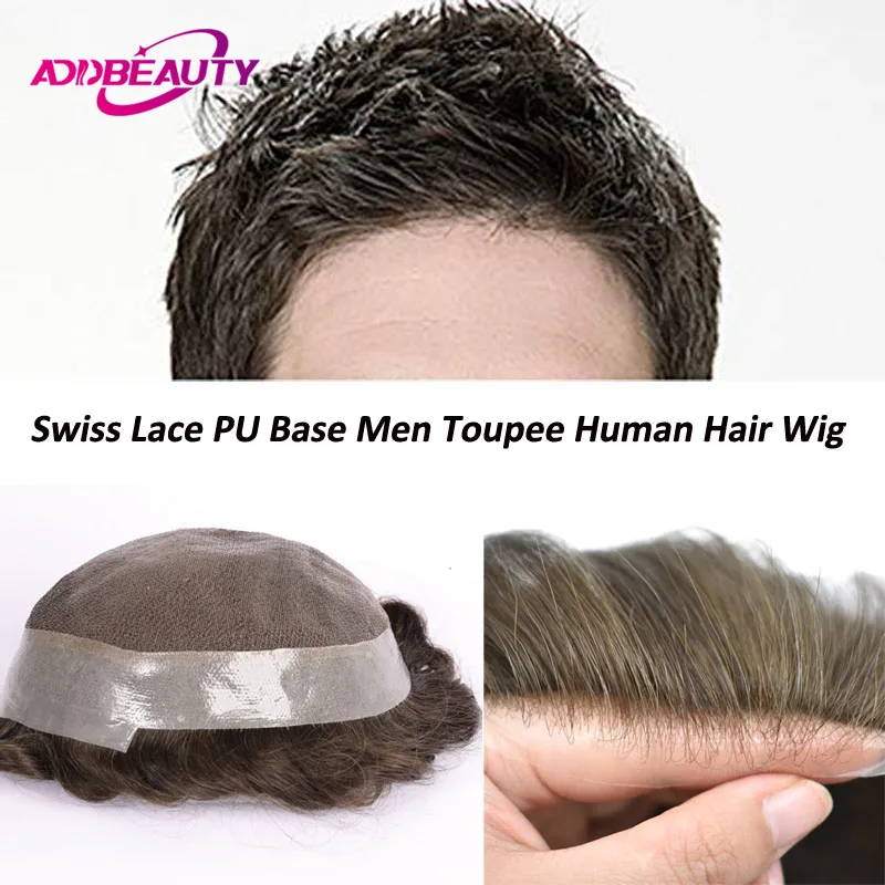 

Australia Man Wigs Swiss Lace PU Men Capillary Prosthesis Indian Human Remy Hair Wigs Breathable Toupees Hair System Hairline