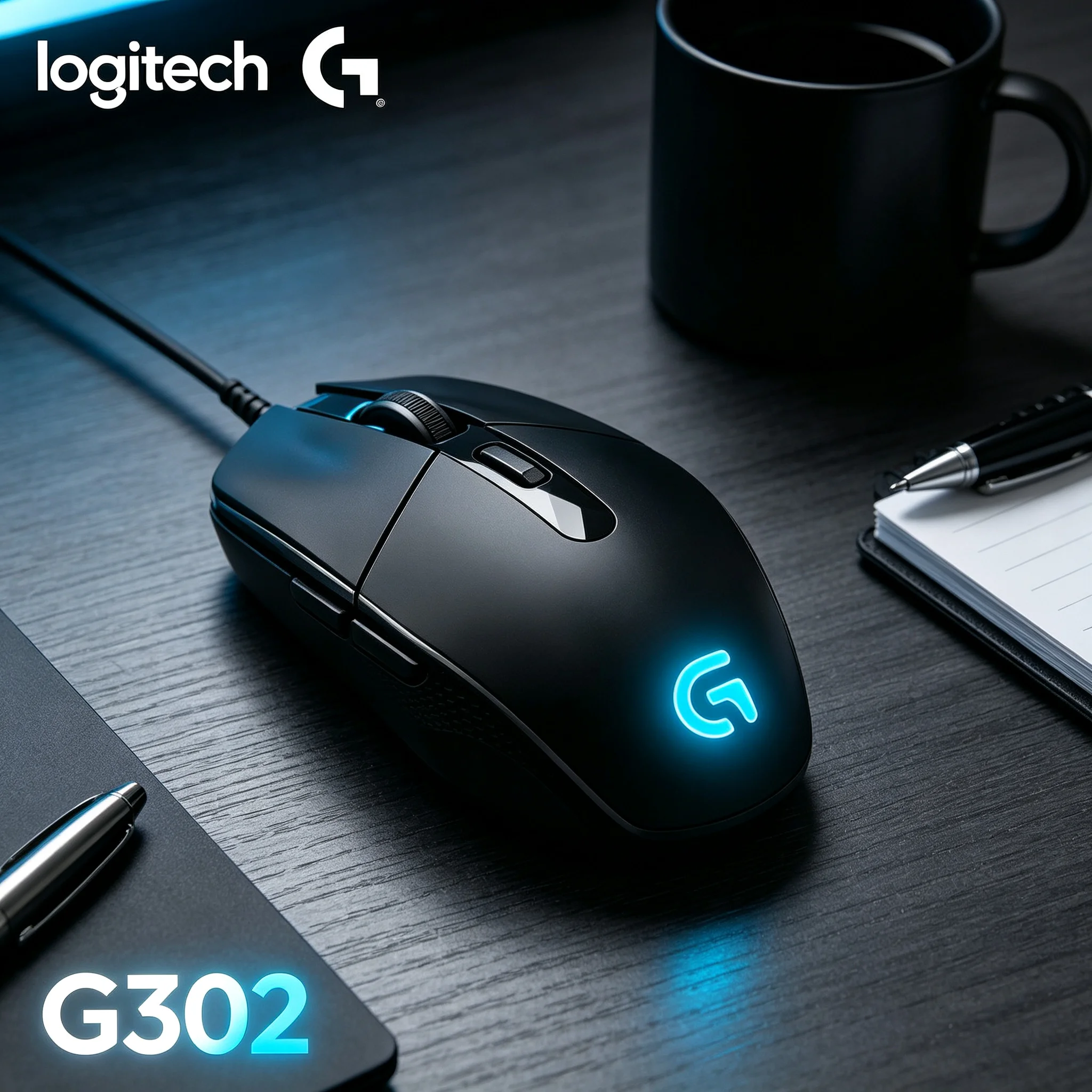 Logitech G302 Wired Gaming Mouse Daedalus Prime Esports Grade Gaming Mice for CS2 Valorant PUBG League of Legends FPS MOBA