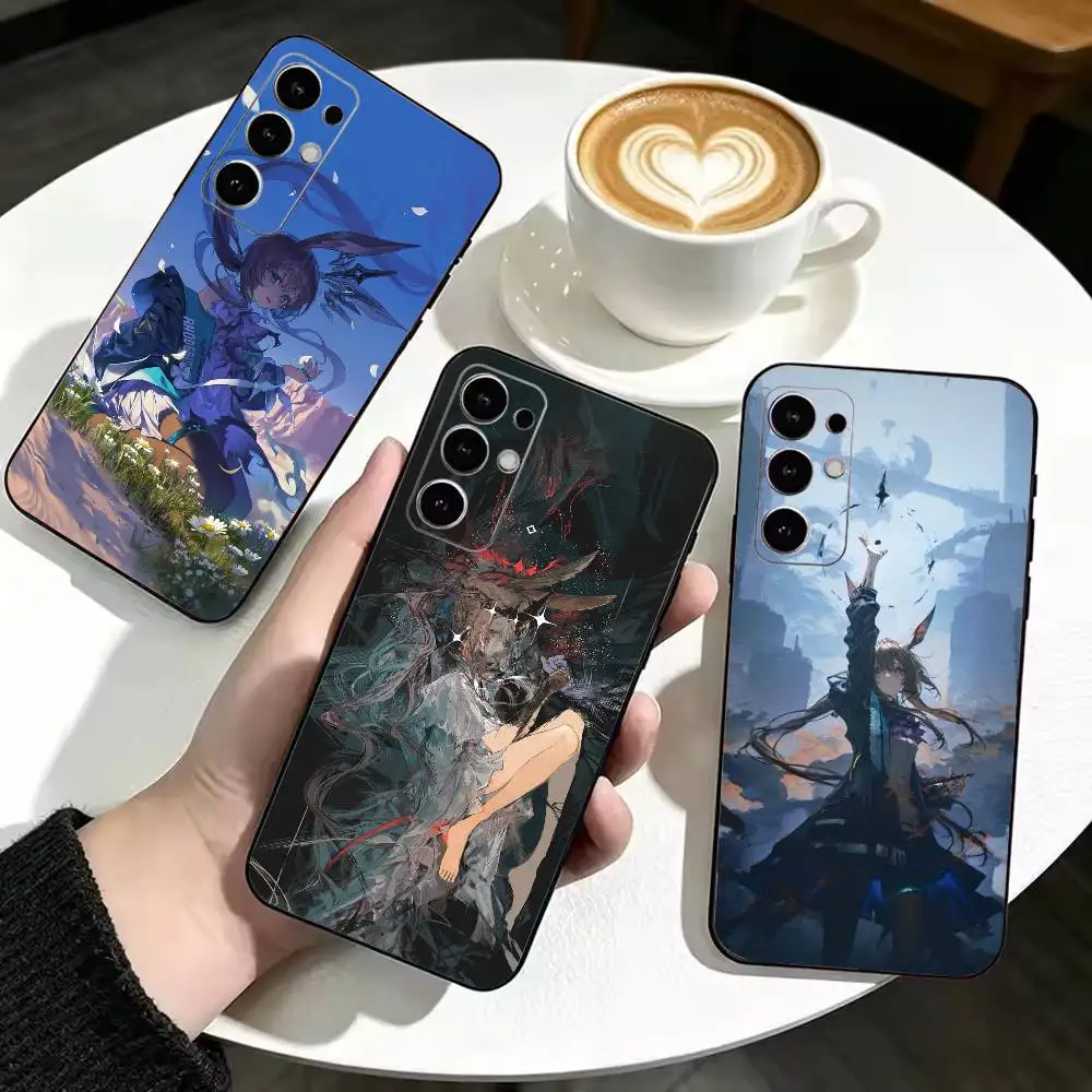 Game A-Arknights Amiya  Soft Silicone Case for Samsung S26, S24, S21, S22, S23, S30, Ultra, Plus, FE, Lite-Black