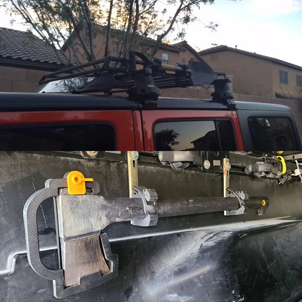 ملحقات RV حارس مقبض المشبك المطاطي يناسب قطر 1-1.5 بوصة. حامل مجرفة حامل قضيب الصيد كليب سقف قوس منظم السيارات #1