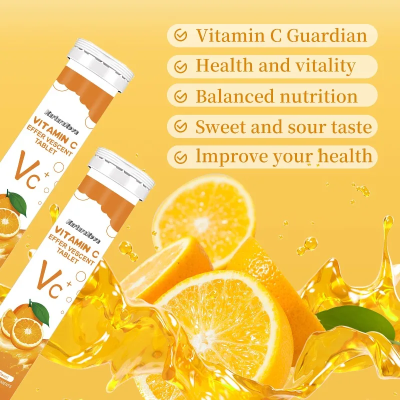 

Sweet Orange Flavored VC Effervescent Tablets - Delicious Way to Supplement Vitamin C and Support Immune System