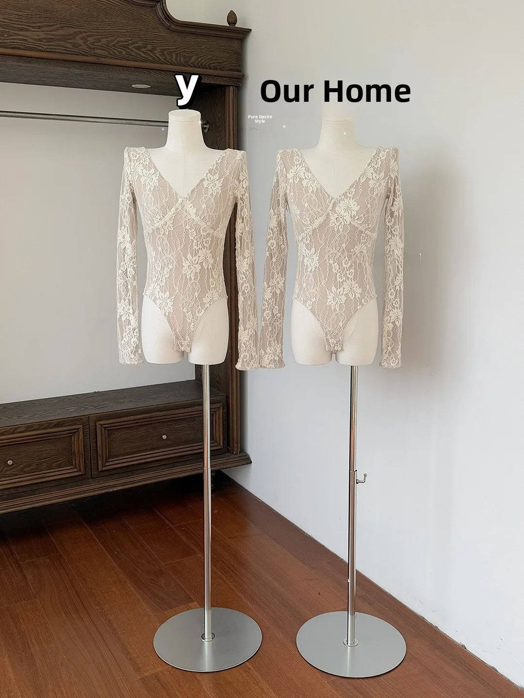 

Pure Desire Sexy Lace Bodysuit Women's White Me Elastic Slimming Underwear Base irt Commute Sle High Waist ort Pants