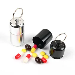 Secret Stash Hidden Safe Diversion Jewelry Medicine Storage Box Aluminum Alloy Mini Keychain Convenient Pocket Pill Bottle GIFT