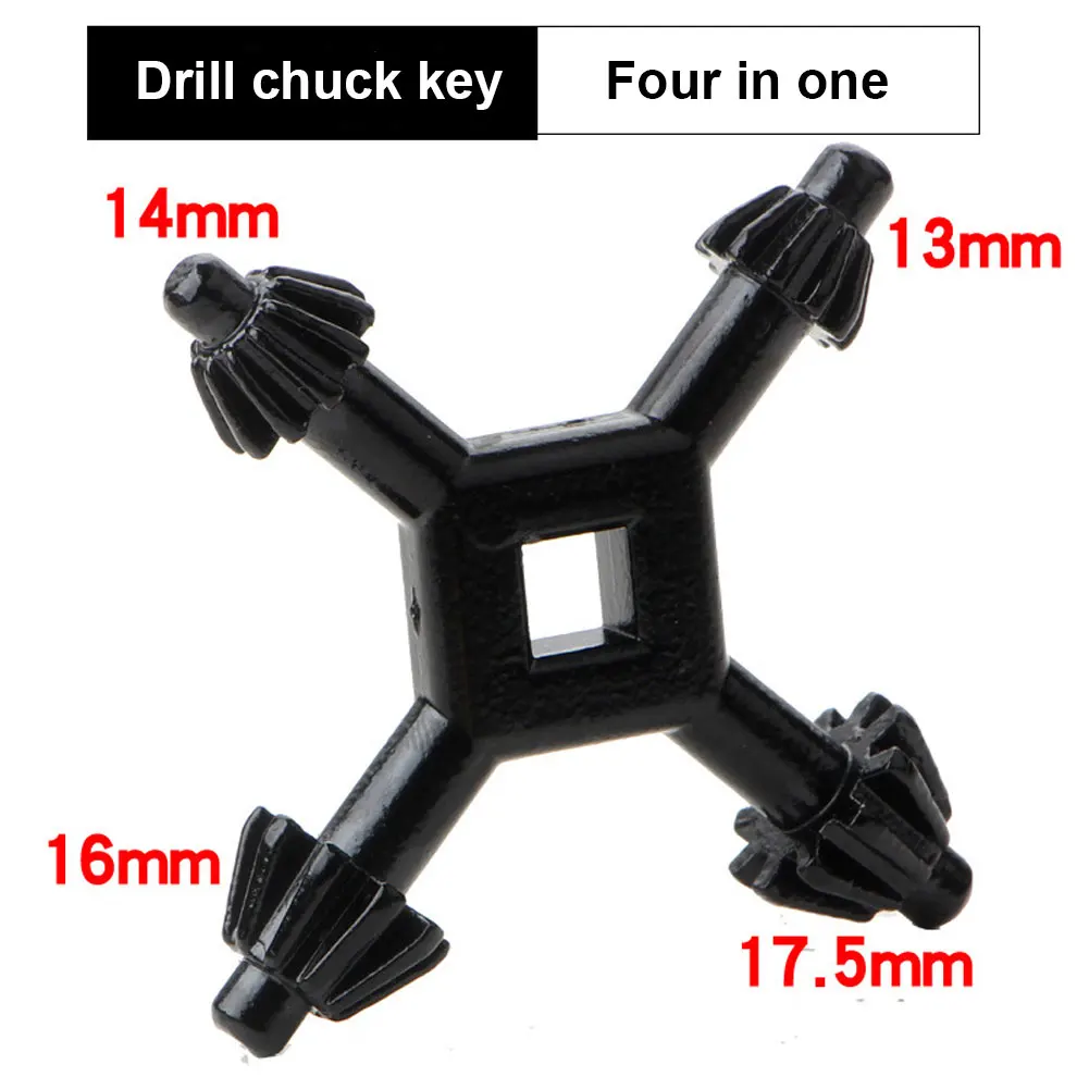 Klucz do uchwytu wiertarskiego 4 w 1. Wielofunkcyjny klucz do uchwytu wiertarskiego elektrycznego. Przenośny klucz do uchwytu wiertarskiego. Uniwersalne narzędzie ręczne