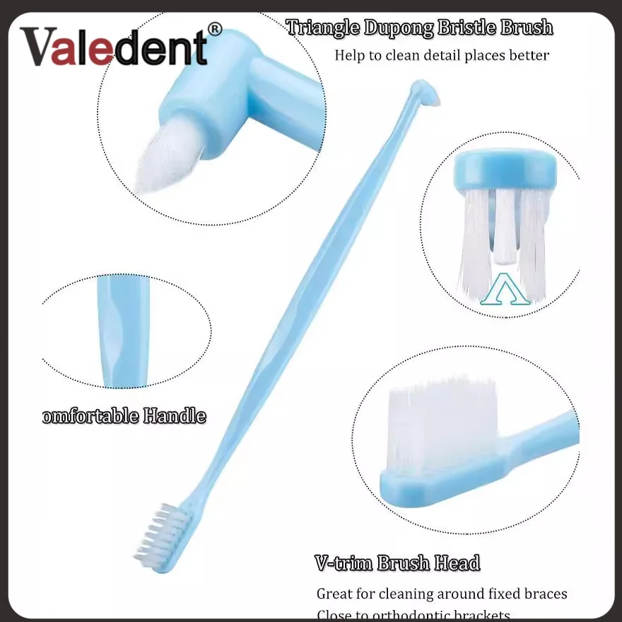 

30 шт., ортодонтическая зубная щетка 2 в 1, зубная щетка для межзубной чистки, двухсторонняя зубная щетка для чистки полости рта, уход за брекетами