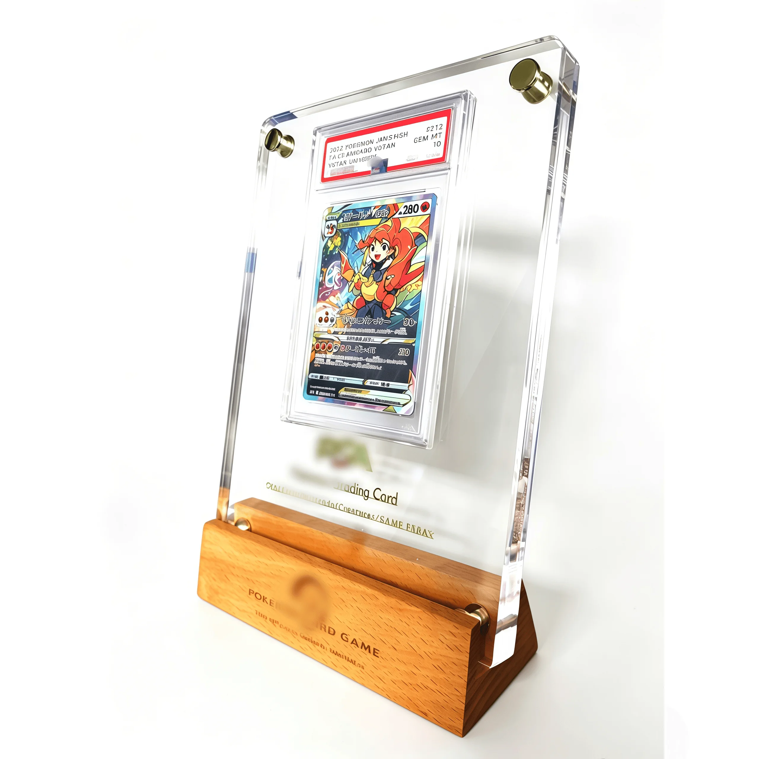 

PTCG Pokemon YuGiOh Graded Card Brick Sports Trading Card High Transparent Thickened Acrylic Display Stand Without Card