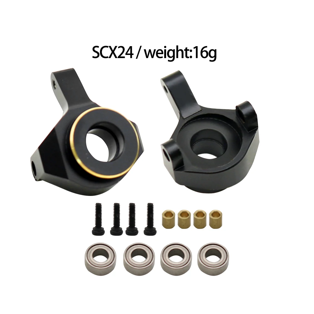 Heavy Brass Counterweight Axle Housing Cover Steering Knuckles   Worm Differential For RC Crawler Car Axial SCX24 Upgrade Part