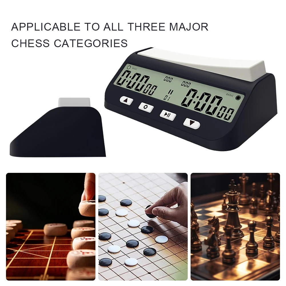 Chess Clock with Basic  Delay and Positive Time Features Digital Chess Timer for Chess Game I-GO and Chinese Chess
