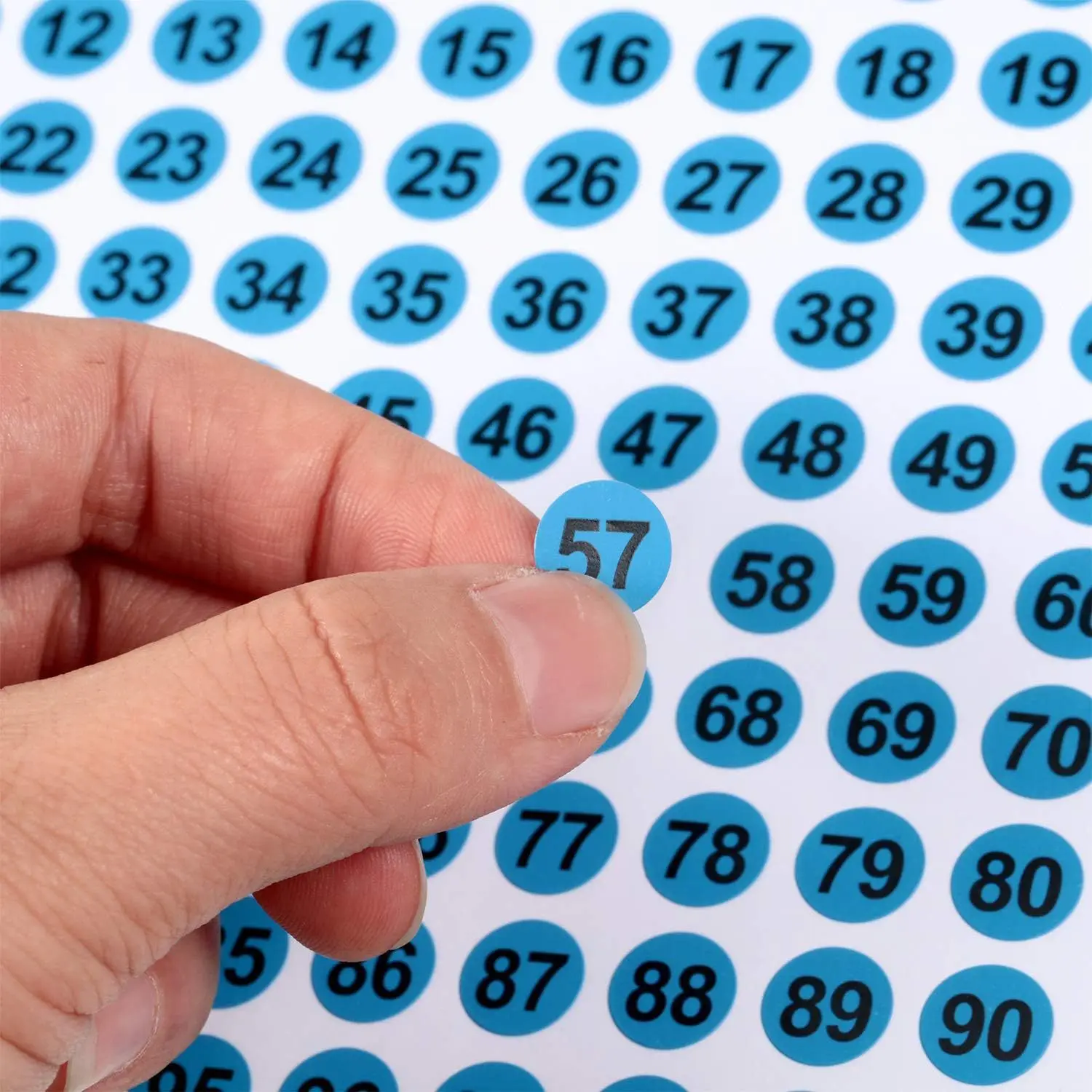 

2500Pcs Easy Peel Number Stickers 1-100 Consecutive Round Decals for Versatile Use in Packaging Mailbox Tools Identification