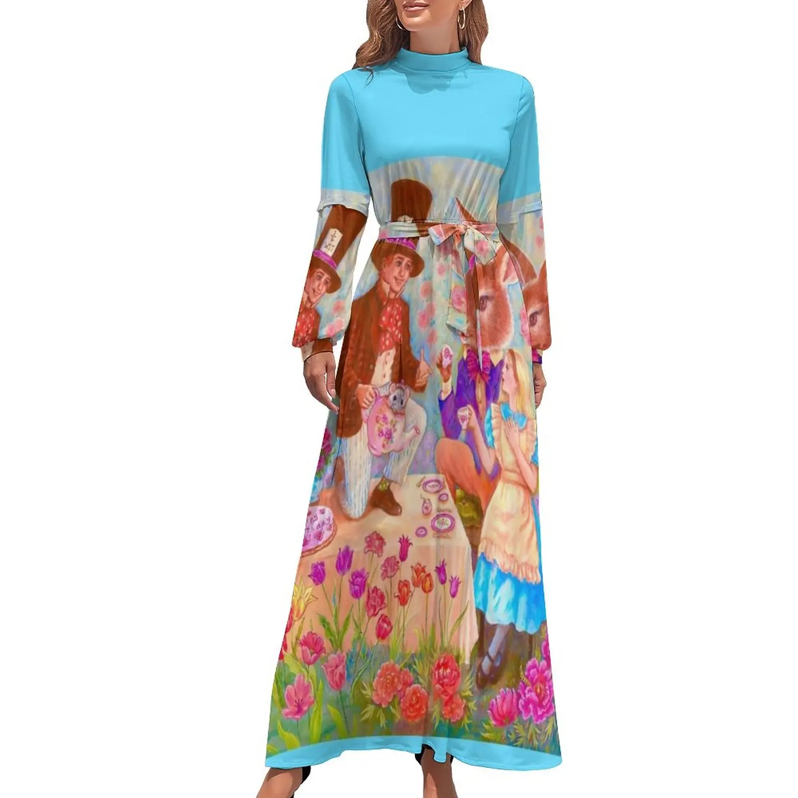 

MAD HATTER'S TEA PARTY Long Dress evening dress women Clothing female