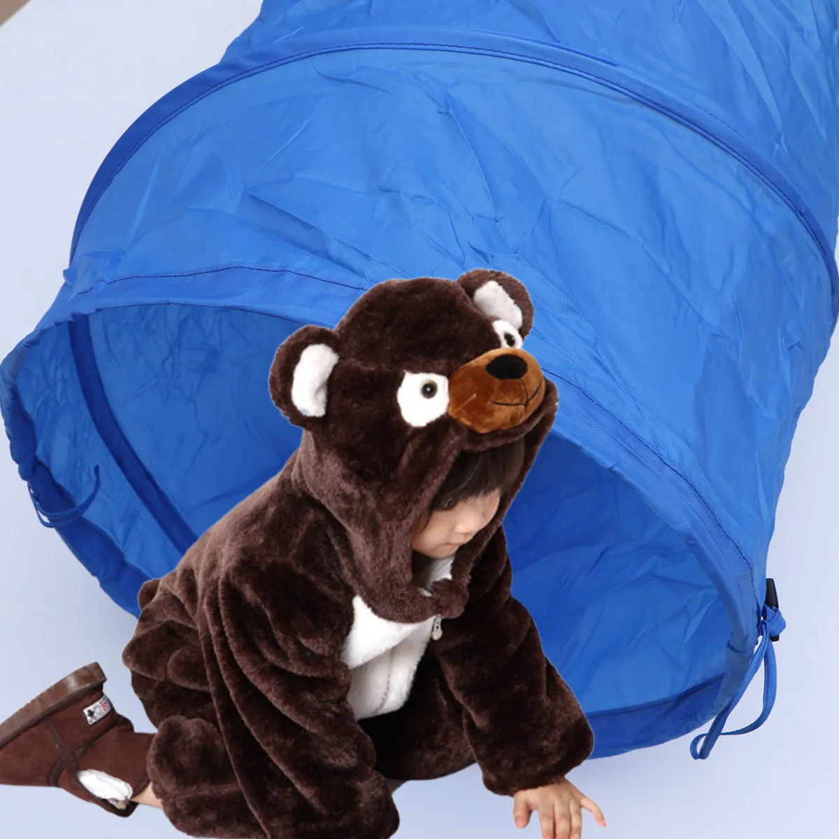 Tunnel per bambini 48*180 cm in tessuto Oxford, tenda pop-up per esplorazione e gioco, tunnel per attività all'aperto e al chiuso, parco giochi.