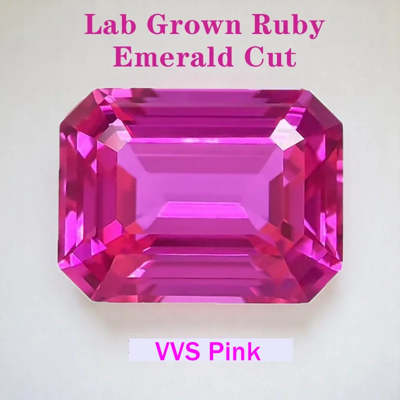 Premium Rosa Rubin UV-Test bestanden Smaragdschliff Mohs-Härte für Schmuckherstellung/Sammlung/Geschenk Edelstein – Detail 6