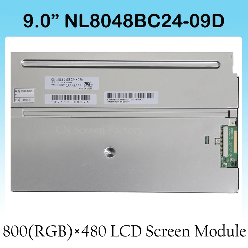 NL8048BC24-09D 9.0 Inch a-Si TFT-LCD Display Panel Screen Panel Original for NEC with 7S3P WLED Backlight System Brand New