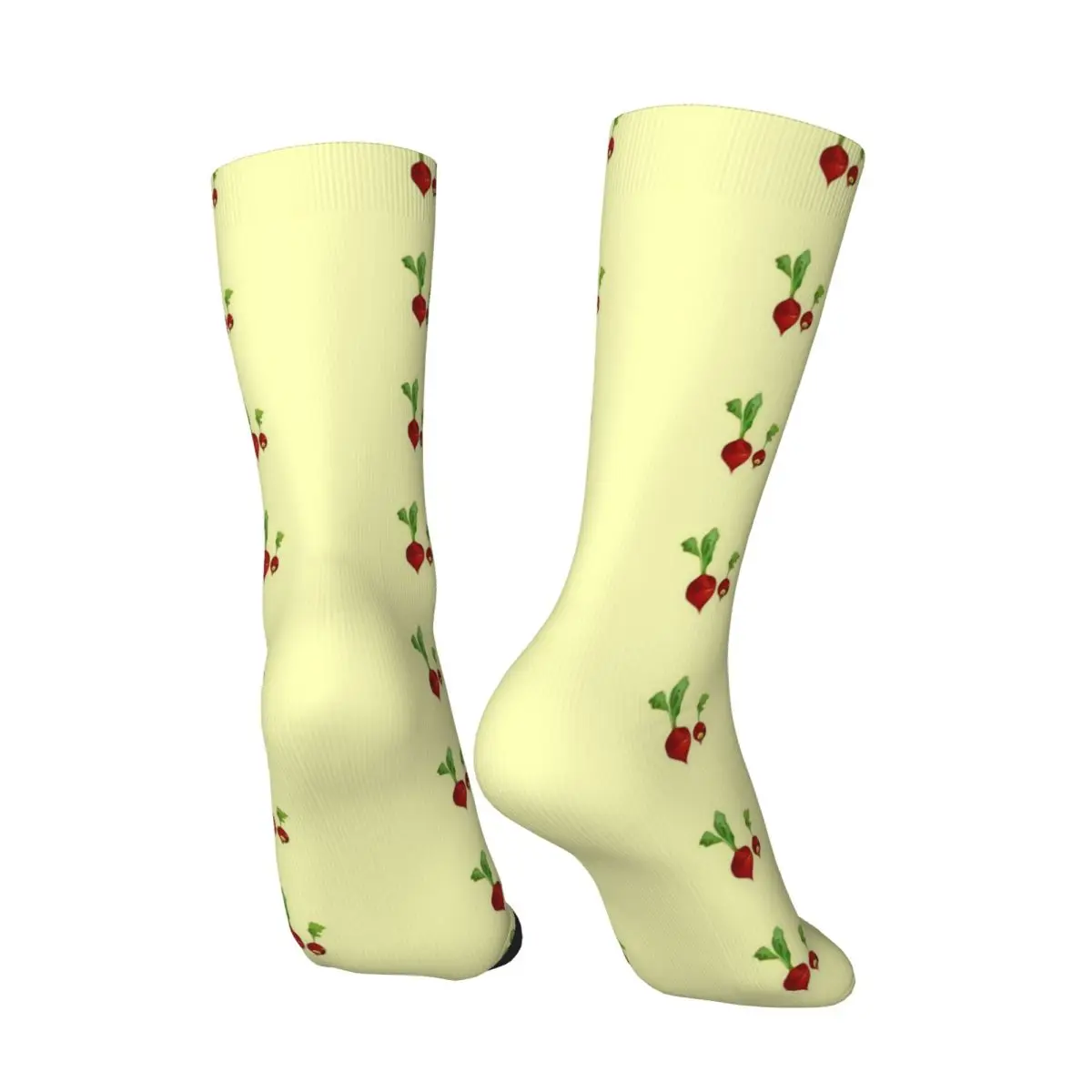 Medias de rábanos para mamá y bebé, calcetines Retro personalizados con estampado vegetal, calcetines antideslizantes de invierno, calcetines suaves para exteriores para mujer