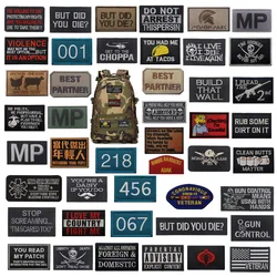 ZuoLiao-Hot Selling English Letters ARMY NAVY USMC 3DEmbroidery Code 001 Badge Military Morale Armband Hook Patches for Clothing