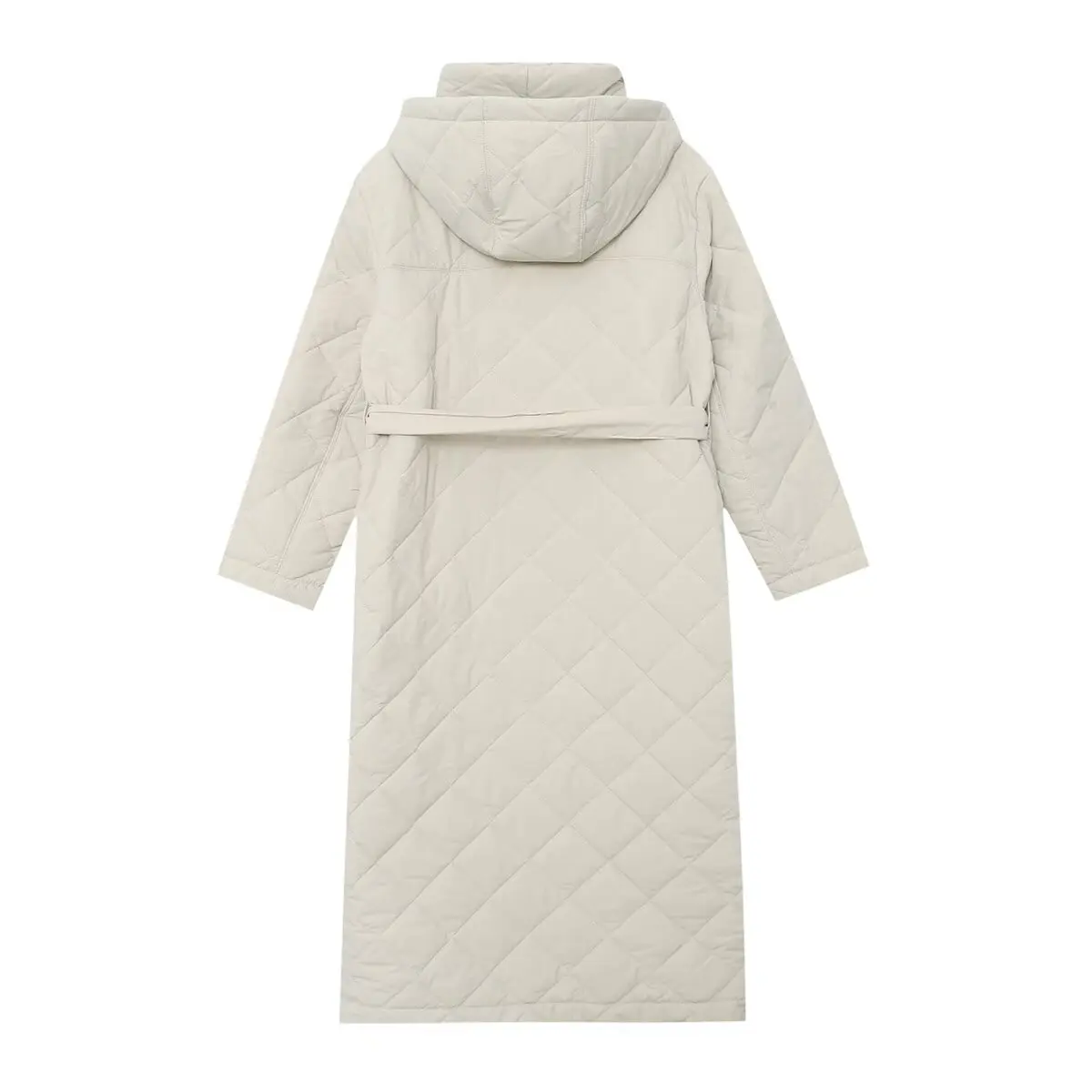 2025 New Women's Long Hooded Thiened Warm Cotton Jaet over Knee Length Commute Sle Zipper Closure  Color Cotton Coat