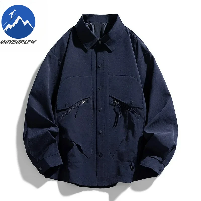Maxbarley Plus Size Jacket Mens Fashionable Casual Adventure Windbreaker Loose Fit Lightweight Comfortable Autumn Outerwear 8XL