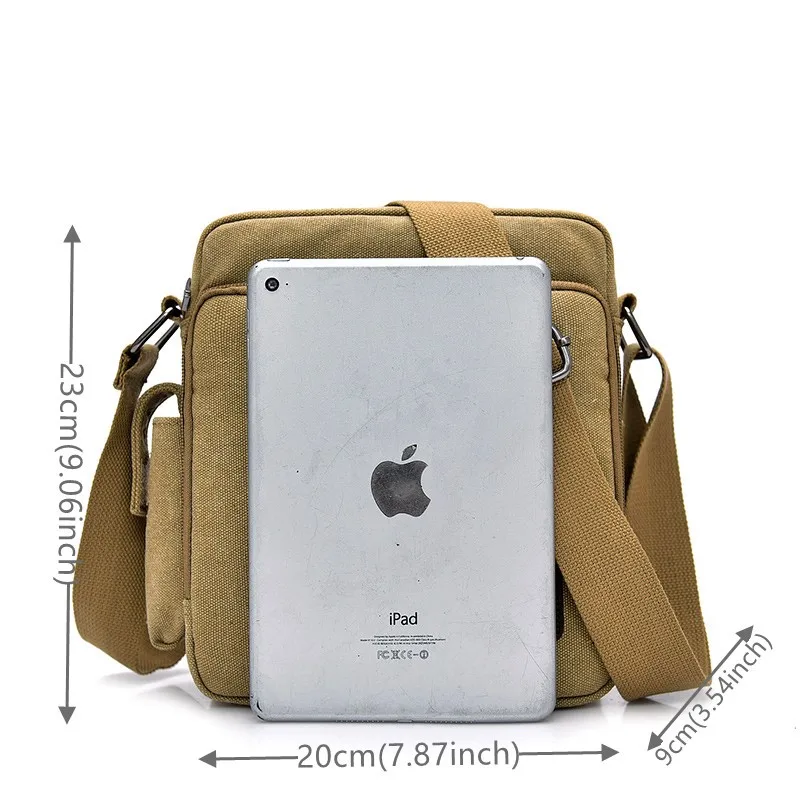 Man Canvas Shoulder Bags For Male Multi-function Handbags Travel Tote Male Crossbody Shopper Bag