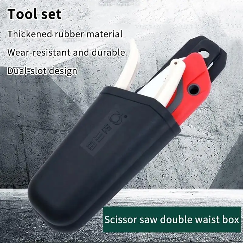 Pruning Sheath Tool Pouch Thick Rubber Waist Belt Storage Bag Anti‑Collision Protective Cover For Garden Scissors Saw Tools