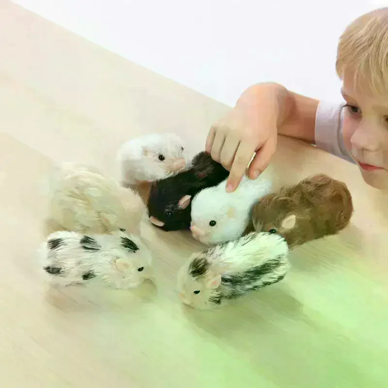 /GJ/Mini Realistic Animals Body Hairy Pig Doll Decompression Toys 7.2cm New Simulation Soft Silicone Pig Doll Toy Xmas Gift 1Pc
