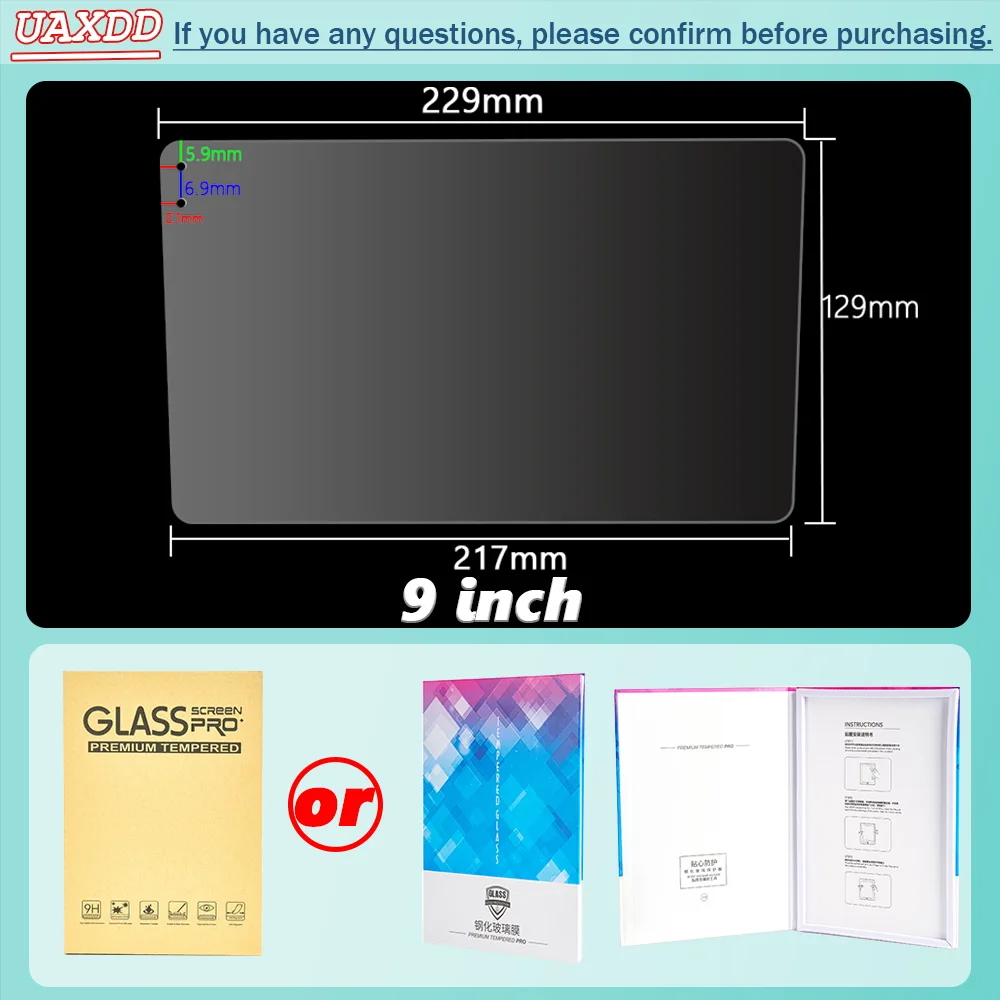 PET Screen Protector Film 9 10.1 Inch High Definition for 2 DIN GPS Car Radio Media Navigation Android Frame Interior Stereo CD