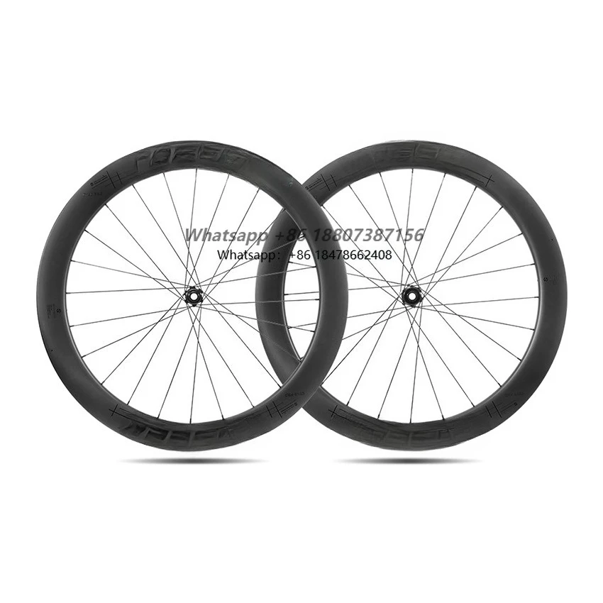 

OEM 700C Carbon Fiber Road Bicycle Wheel Set Factory 28mm Wide 38/50/60mm Straight Spoke Pattern Wheelset with 24 Holes