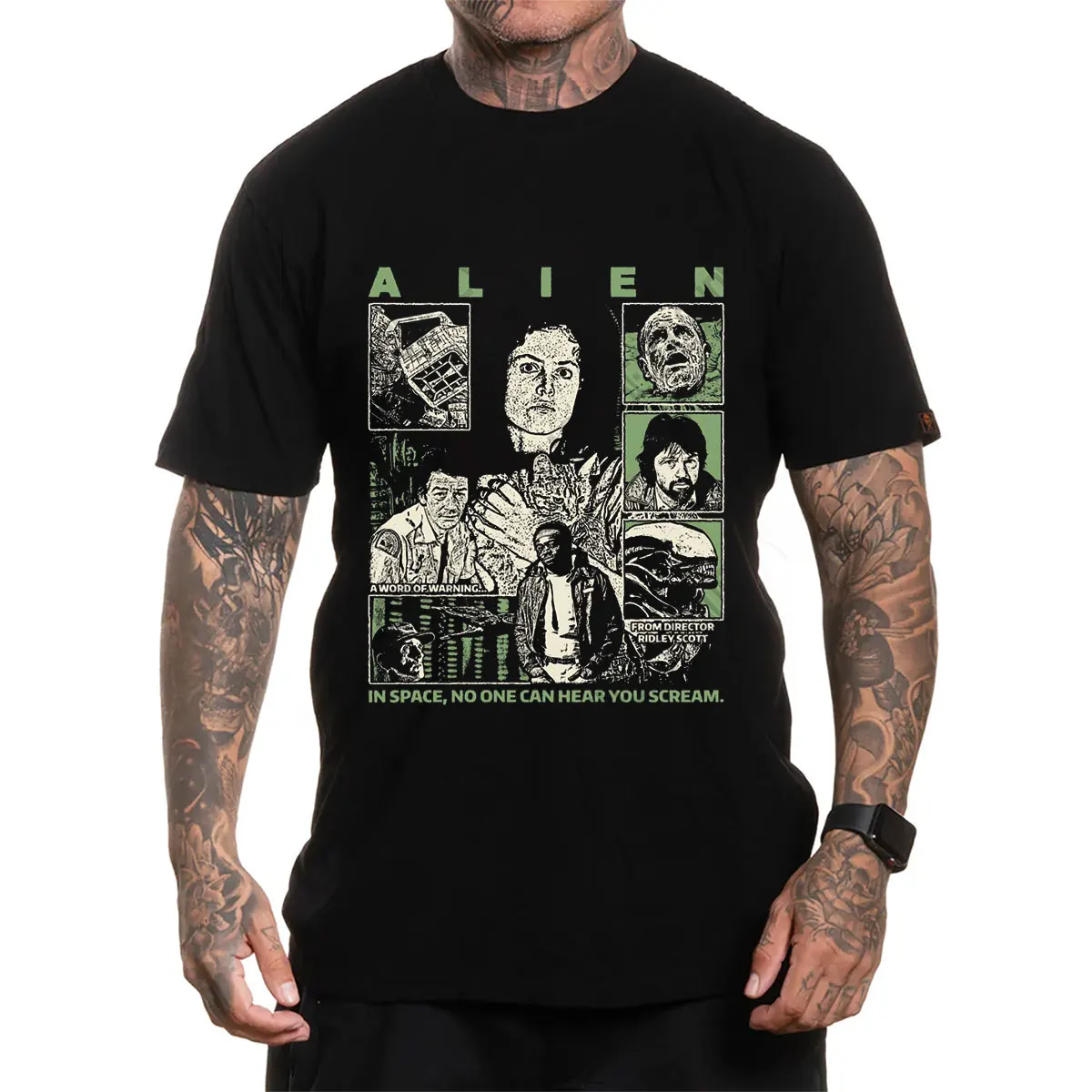 Alien Punk Comfort Colors Retro Sic fi AlienT-Shirt Lv-426 Horror Monster Predator Xenomorph Ellen Ripley print tops large size