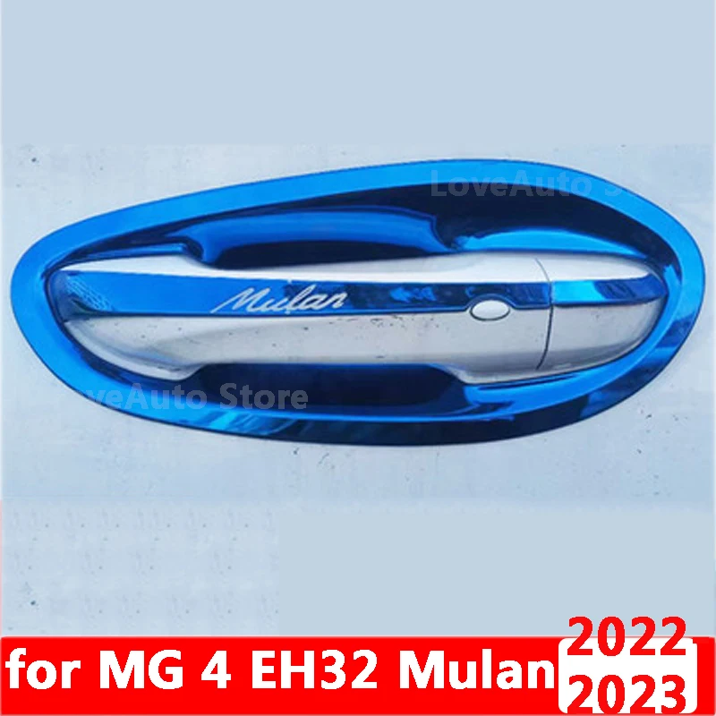 

For MG 4 MG4 EH32 Mulan 2022 2023 Car Door Handle Protective Bowl Cover Door Handle Outer Bowl Stainless Steel Accessories Cover
