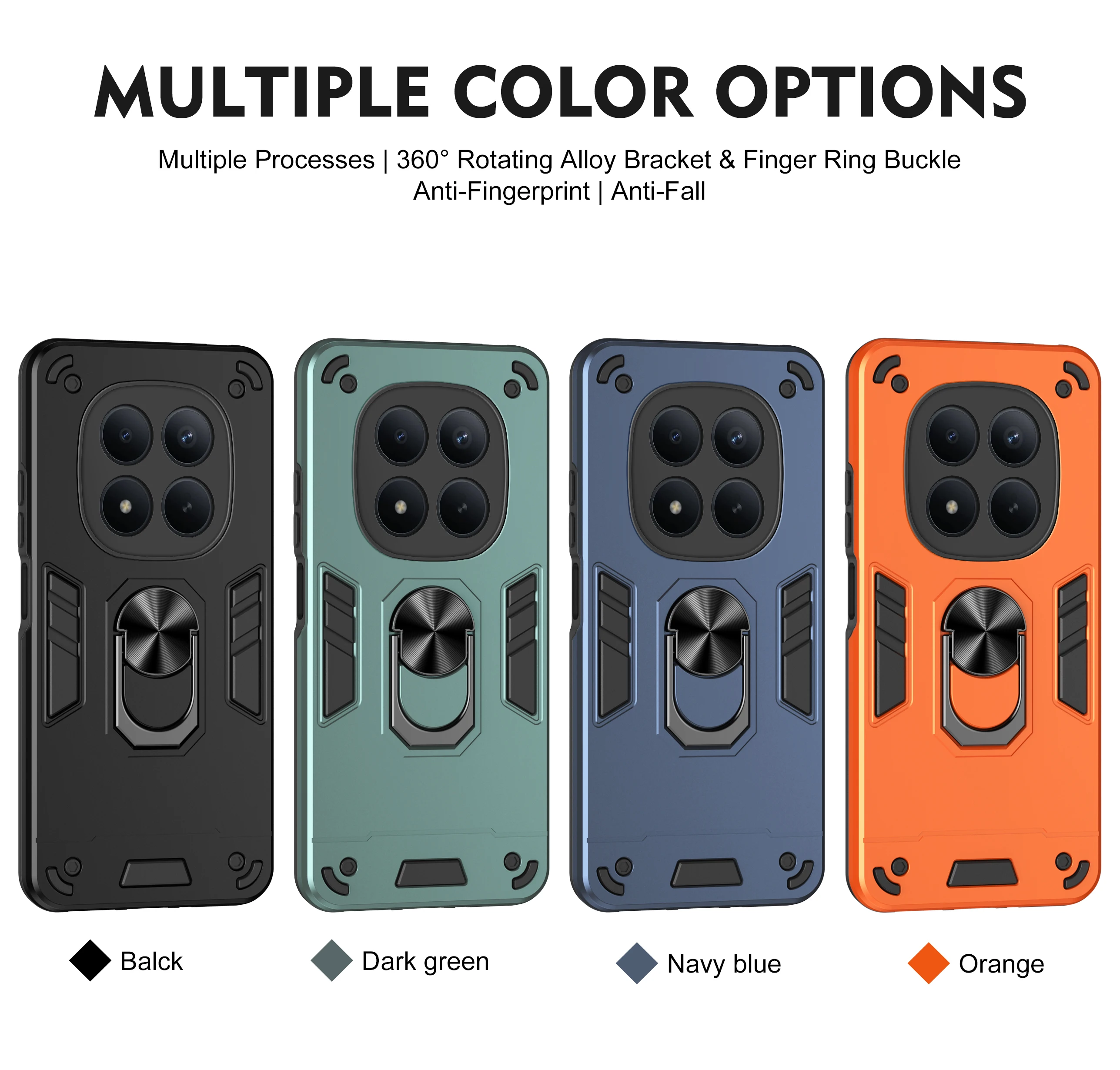 Militärisch robuste Hülle für Xiaomi Redmi Note 15 Pro 5G Note 14 Pro+ Plus Schutzhülle Stoßfest mit Ringständer Fundas Coque – Detail 11