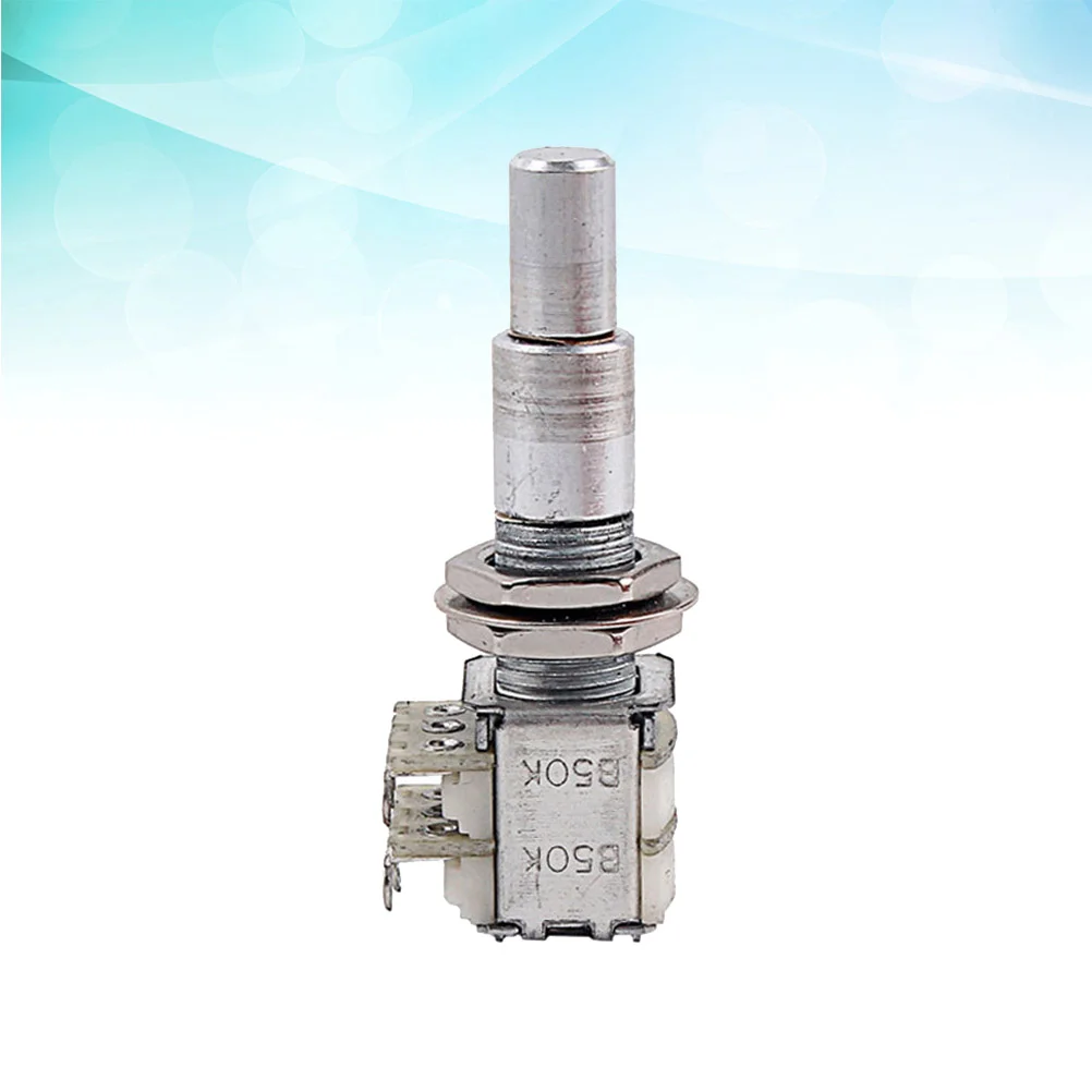 B50K Guitar Bass Pots Stacked Concentric Potentiometer Center Detent PG324 (Silver) Bass Potentiometer