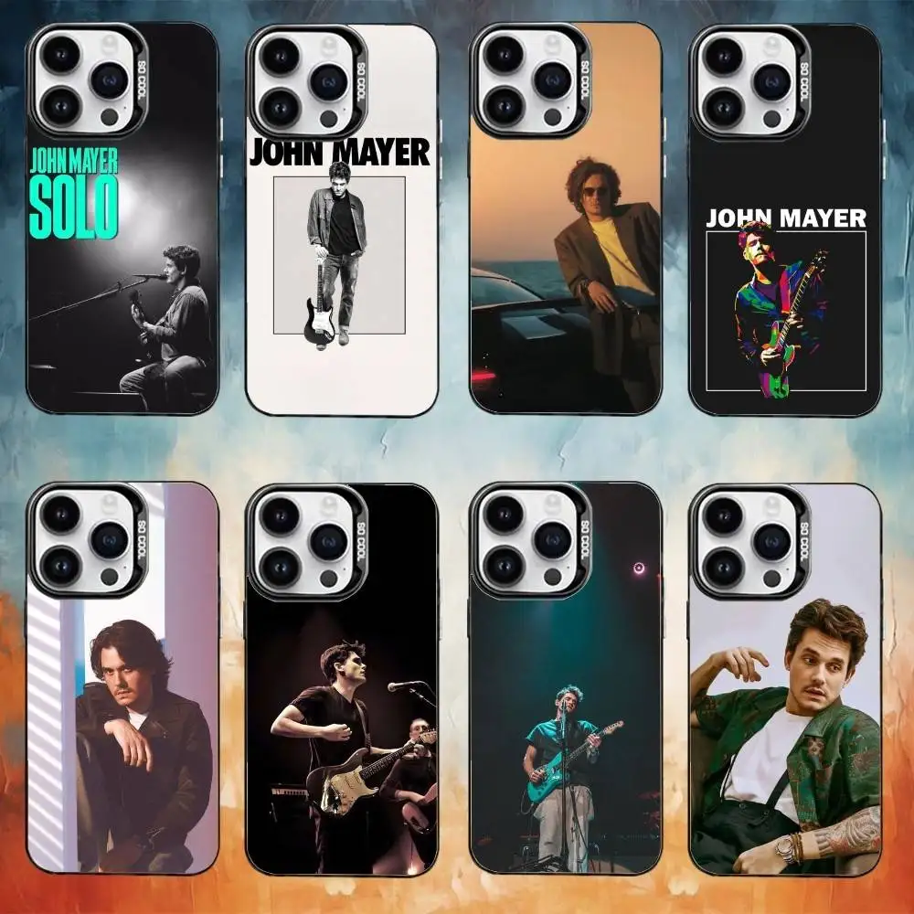 

J-John Mayer Phone Case For iPhone 17 16 15 14 13 12 11 Pro Max Plus Silver Matte Black Cover
