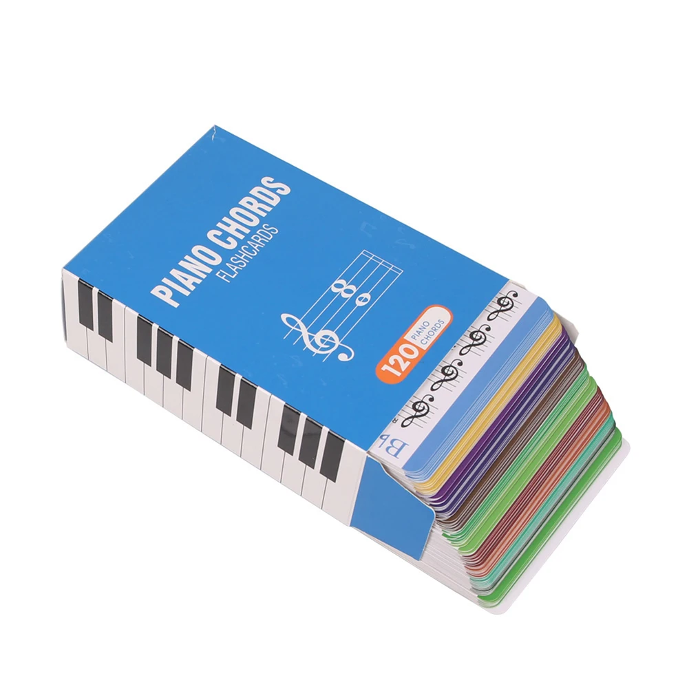 Music Lessons Educational Music Cards Chord Practice Set 3.74 X 5.31 Inches 120 Color-Coded Flashcards Easy Identification Cards