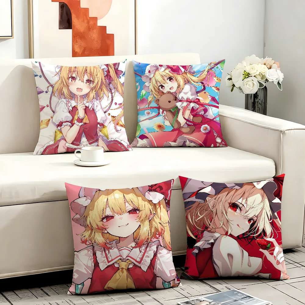 T-Touhou Project F-Flandre Scarlet cushion cover Comfortable Decorative For Bedroom Living room Dormitory Picnic and Holiday