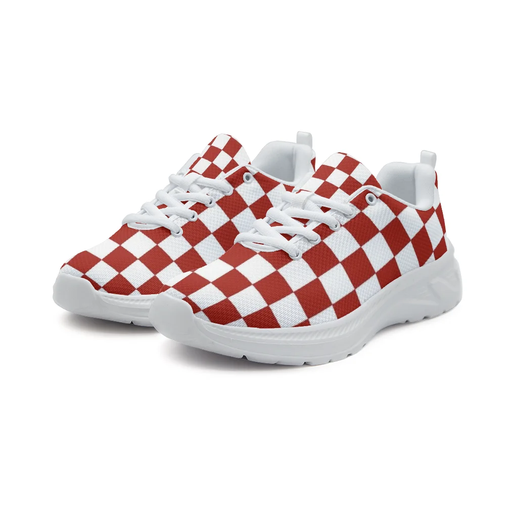 

New checkerboard series casual sports shoes, stylish mesh shoes, breathable and lightweight men and women sports shoes